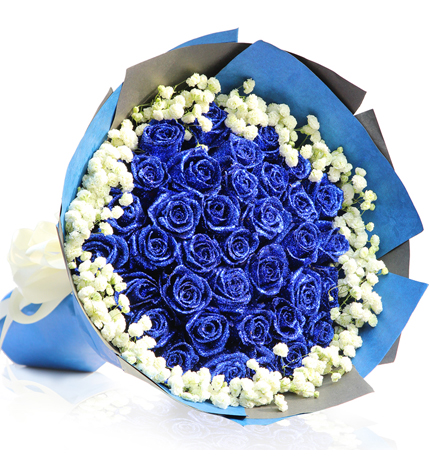 33支蓝玫瑰
