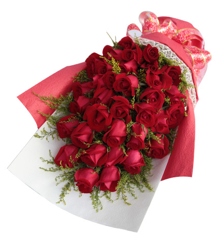 恋你三世：33朵顶级红玫瑰,适量黄莺