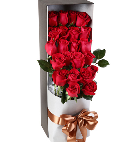 杜鹃圆舞曲:鲜花速递生日礼物22朵玫瑰